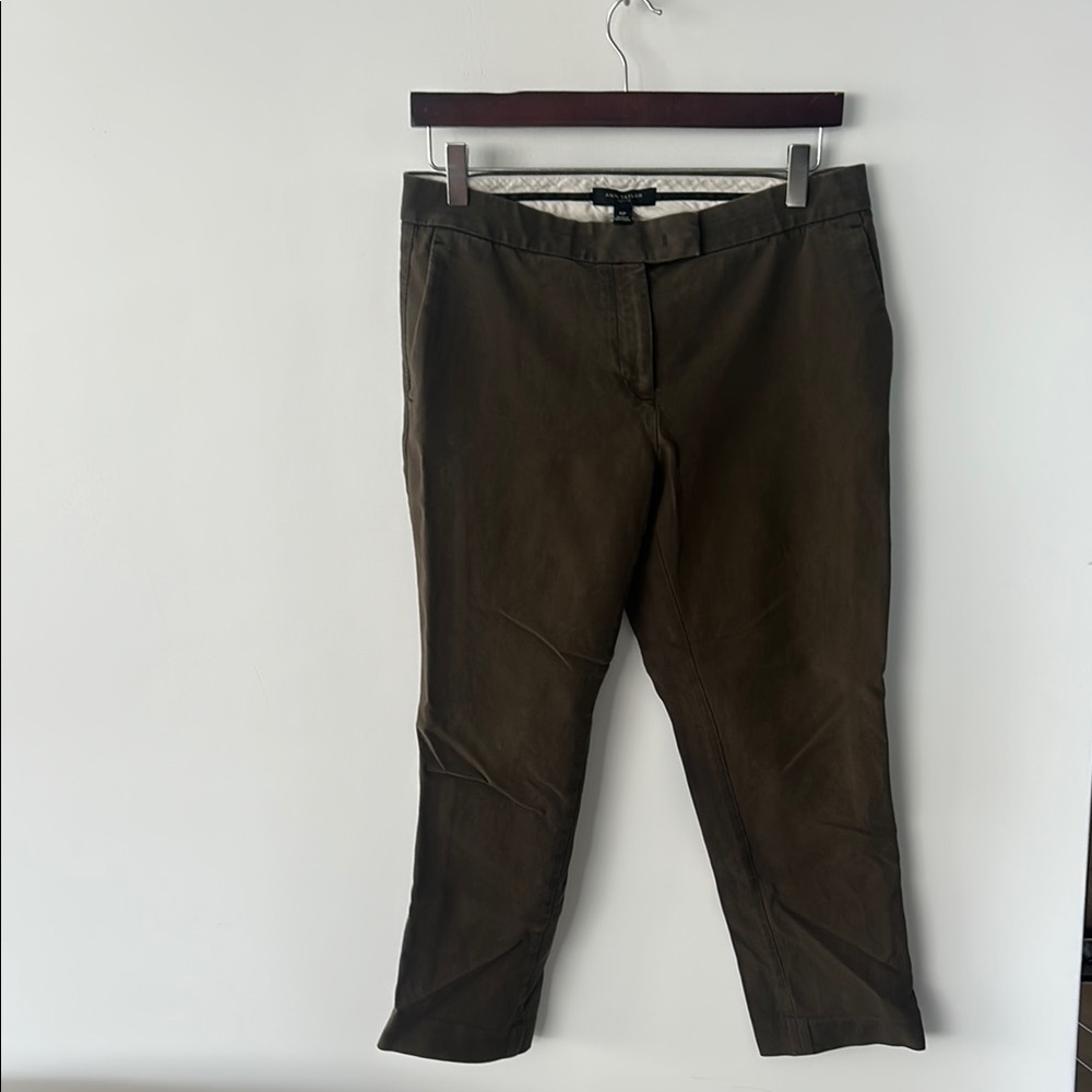 Ann Taylor Brown Chinos Classic Straight-Leg